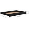 vidaXL Estrutura sof&aacute;-cama de puxar 2x(90x200) cm pinho maci&ccedil;o preto