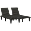 vidaXL Espregui&ccedil;adeira dupla 155x138x83 cm polipropileno preto