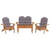 vidaXL 4 pcs conjunto lounge de jardim Adirondack ac&aacute;cia maci&ccedil;a