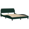 vidaXL Cama com colch&atilde;o 120x200 cm veludo verde-escuro