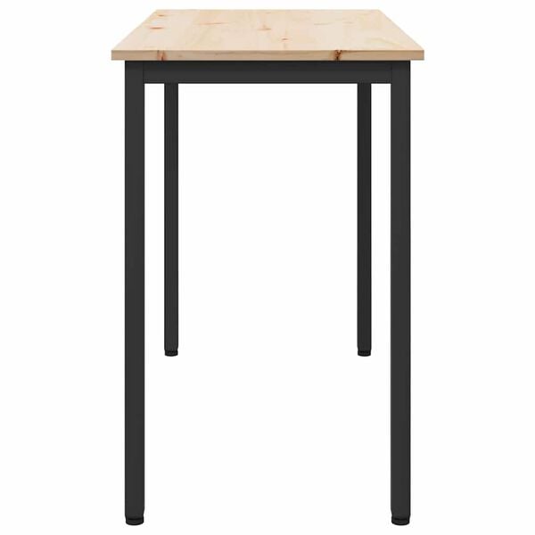 vidaXL mesa Natural 100 x 50 x 77 cm Madeira de Engenharia e A&ccedil;o