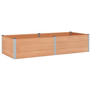 vidaXL Canteiro de jardim elevado Castanho 250 x 100 x 54 cm