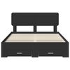 vidaXL Estrutura da Cama Preto 150 x 200 cm Madeira processada