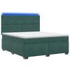vidaXL Cama box spring com colch&atilde;o Verde-Escuro 200 x 200 cm Veludo