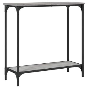 vidaXL Mesa consola 75x30,5x75 cm derivados de madeira cinzento sonoma