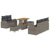 vidaXL Conjunto de Sof&aacute; de Jardim com almofada 8 pcs Cinzeto