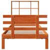 vidaXL Cama c/ estante sem colchão 100x200cm pinho maciço castanho-mel