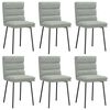 vidaXL Cadeiras de jantar 6 pcs veludo cinzento-claro