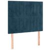 vidaXL Cama box spring c/ colch&atilde;o/LED 90x190 cm veludo azul-escuro