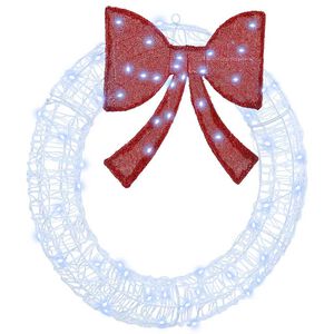 vidaXL Guirlanda com 60 LEDs Branco frio 76 x 76 x 8,5 cm Acr&iacute;lo