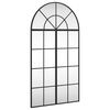 vidaXL Espelho de parede arqueado 60x110 cm ferro preto