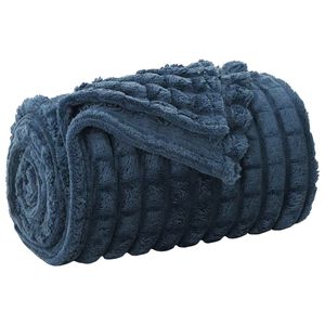 vidaXL Cobertor Azul Marinho 270 x 240 cm 1.66 kg L&atilde;