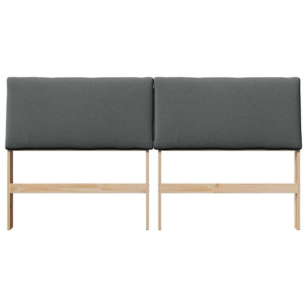 vidaXL Cabeceira estofada Cinza Escuro 200 cm
