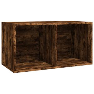 vidaXL Caixa discos vinil 71x34x36cm derivados madeira carvalho fumado