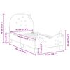 vidaXL Estrutura de Cama para Crian&ccedil;a com Cabeceira Rosa 70 x 140 cm