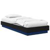 vidaXL Estrutura de Cama com LED Carvalho Preto 80 x 200 cm