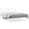 vidaXL Estrutura de cama com cabeceira 160x200 cm metal branco