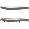 vidaXL Cama Box com colch&atilde;o Cinza Escuro 200 x 200 cm tecido