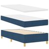 vidaXL Cama Box com colch&atilde;o Azul 80 x 200 cm tecido