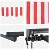 vidaXL Estrutura de Toldo Vermelho e Branco 300 x 250 cm