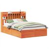 VidaXL Cama sem colch&atilde;o 140x190 cm pinho maci&ccedil;o castanho-mel