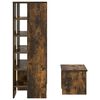 vidaXL Arm&aacute;rio de Sapatos 2 pcs Carvalho Defumado Madeira processada
