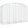 vidaXL Cesto gabião arqueado 200x50x120/140 cm ferro galvanizado