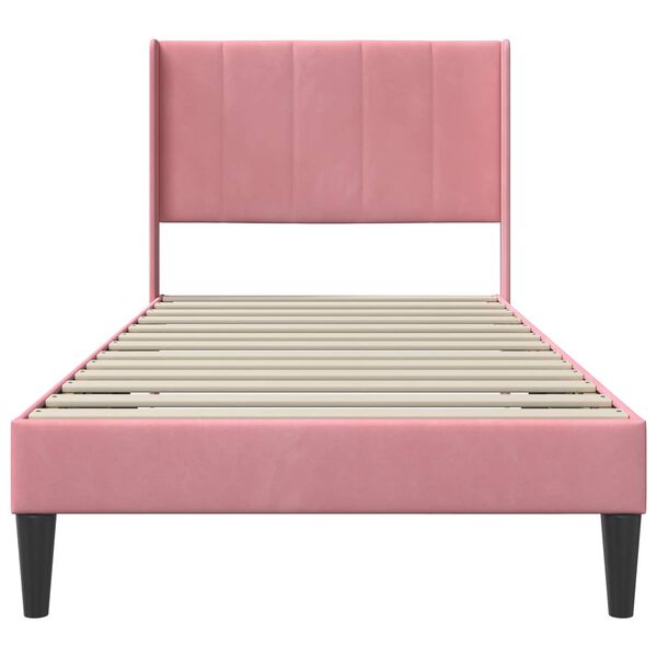 vidaXL Estrutura da Cama com cabeceira Rosa 80 x 200 cm Veludo