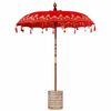 vidaXL Parasol Balin&ecirc;s com Base Vermelho 185 x 185 x 260 cm