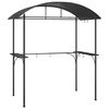 vidaXL Gazebo churrasco prateleiras laterais 220x115x230 a&ccedil;o antracite