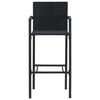vidaXL 3 pcs conjunto de bar para jardim ac&aacute;cia maci&ccedil;a/vime PE preto