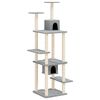 vidaXL &Aacute;rvore p/ gatos c/ postes arranhadores sisal 176 cm cinza-claro
