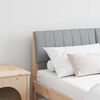 vidaXL Cabeceira estofada Cinzento-claro 135 cm