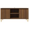 vidaXL Móvel de TV c/ pernas madeira 103,5x35x50 cm carvalho castanho