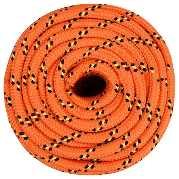 vidaXL Corda de barco 16 mm 50 m polipropileno laranja