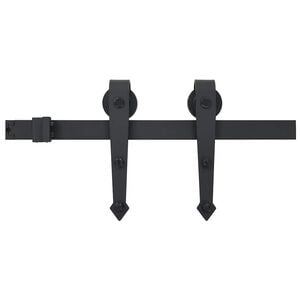 vidaXL Kit de ferragens para porta deslizante SKIEN 200 cm a&ccedil;o preto