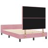 vidaXL Cama Box com cabeceira Rosa 120 x 200 cm Veludo