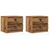 vidaXL Mesas de cabeceira 2 pcs derivados de madeira madeira velha