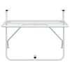 vidaXL Mesa para varanda 60x40 cm a&ccedil;o branco