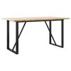 vidaXL Mesa de jantar estrutura em O 140x80x75,5cm pinho/a&ccedil;o