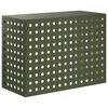 vidaXL Capa de Ar Condicionado Verde-Azeitona 110 x 50 x 80 cm A&ccedil;o