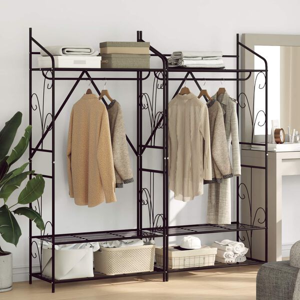 vidaXL Guarda-roupa Aberto Liso 2 pcs 78 x 36 x 158 cm