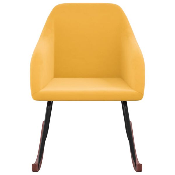 vidaXL Cadeira de baloi&ccedil;o veludo amarelo