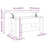 vidaXL Mesa de centro 101x49x52cm derivados de madeira cinzento sonoma