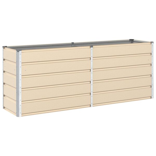 vidaXL Floreira Ivory 480 x 50 x 45 cm A&ccedil;o Galvanizado