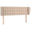 vidaXL Cabeceira cama abas couro artificial 147x23x78/88 cm cappuccino