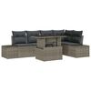 vidaXL Conjunto de Sof&aacute; de Jardim 6 unid. Cinzeto vime PE