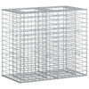 vidaXL Cama elevada de gabi&atilde;o 90 x 50 x 80 cm A&ccedil;o Galvanizado Prateado
