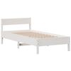 vidaXL Cama sem colch&atilde;o 90x190 cm madeira de pinho maci&ccedil;a branco