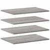vidaXL Prateleiras de parede 4pcs derivados de madeira cinzento sonoma